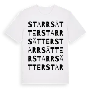 Starrsätter ordlek t-shirt – ekologisk bomull t-shirt från Pinshirt