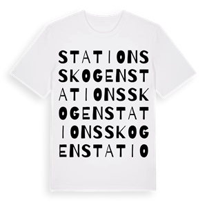 Stationsskogen ordlek t-shirt – ekologisk bomull t-shirt från Pinshirt