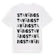 White t-shirt med Staväng ordlek t-shirt