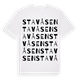 White t-shirt med Stavåsen ordlek t-shirt