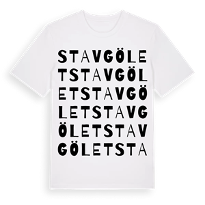 Stavgölet ordlek t-shirt – ekologisk bomull t-shirt från Pinshirt