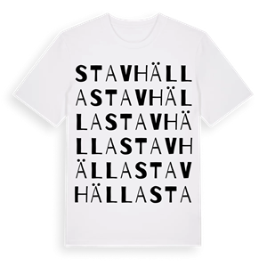 Stavhälla ordlek t-shirt – ekologisk bomull t-shirt från Pinshirt