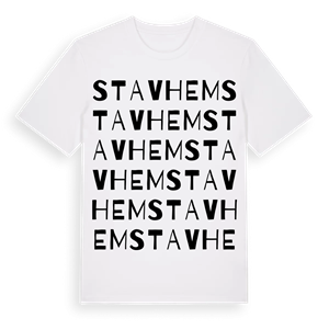 Stavhem ordlek t-shirt – ekologisk bomull t-shirt från Pinshirt