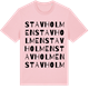 Pink Cotton t-shirt med Stavholmen ordlek t-shirt