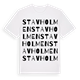 White t-shirt med Stavholmen ordlek t-shirt