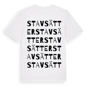 Stavsätter ordlek t-shirt – ekologisk bomull t-shirt från Pinshirt