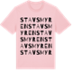 Pink Cotton t-shirt med Stavsmyren ordlek t-shirt