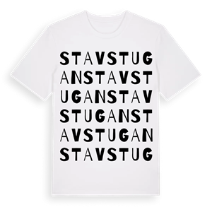 Stavstugan ordlek t-shirt – ekologisk bomull t-shirt från Pinshirt