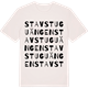 Vintage White t-shirt med Stavstuguängen ordlek t-shirt