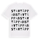 White t-shirt med Stavtäppan ordlek t-shirt