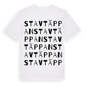 Stavtäppan ordlek t-shirt – ekologisk bomull t-shirt från Pinshirt