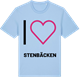 Blue Soul t-shirt med Jag älskar Stenbäcken t-shirt stort tryck