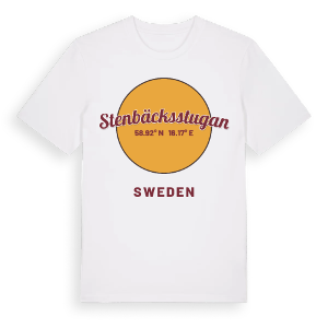 Stenbäcksstugan cirkel t-shirt – ekologisk bomull t-shirt från Pinshirt