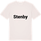Vintage White t-shirt med Stenby fetstil t-shirt