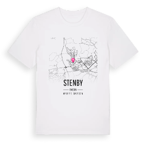 Stenby karta t-shirt – ekologisk bomull t-shirt från Pinshirt