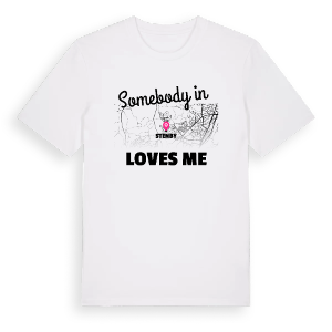 Någon i Stenby älskar mig t-shirt – ekologisk bomull t-shirt från Pinshirt