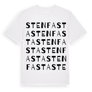 Stenfasta ordlek t-shirt – ekologisk bomull t-shirt från Pinshirt