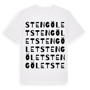 Stengölet ordlek t-shirt – ekologisk bomull t-shirt från Pinshirt
