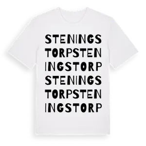 Steningstorp ordlek t-shirt – ekologisk bomull t-shirt från Pinshirt