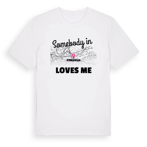 Någon i Stenkulla älskar mig t-shirt – ekologisk bomull t-shirt från Pinshirt