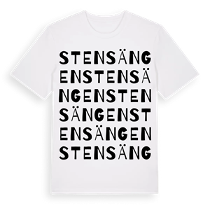 Stensängen ordlek t-shirt – ekologisk bomull t-shirt från Pinshirt