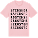 Pink Cotton t-shirt med Stensberg ordlek t-shirt