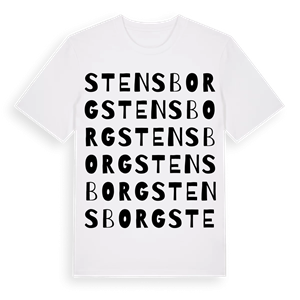 Stensborg ordlek t-shirt – ekologisk bomull t-shirt från Pinshirt