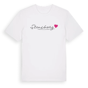 Stensborg hjärta t-shirt – ekologisk bomull t-shirt från Pinshirt
