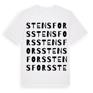 Stensfors ordlek t-shirt – ekologisk bomull t-shirt från Pinshirt