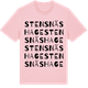 Pink Cotton t-shirt med Stensnäshage ordlek t-shirt