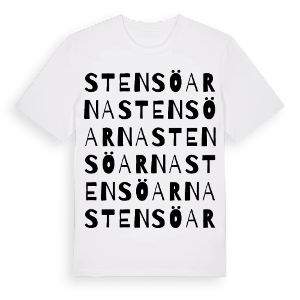 Stensöarna ordlek t-shirt – ekologisk bomull t-shirt från Pinshirt