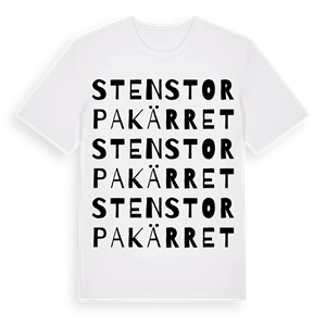 Stenstorpakärret ordlek t-shirt – ekologisk bomull t-shirt från Pinshirt