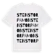 White t-shirt med Stenstorpamon ordlek t-shirt