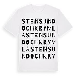Stensund och Krymla ordlek t-shirt – ekologisk bomull t-shirt från Pinshirt