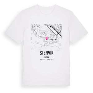 Stenvik karta t-shirt – ekologisk bomull t-shirt från Pinshirt