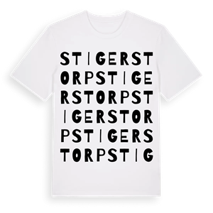 Stigerstorp ordlek t-shirt – ekologisk bomull t-shirt från Pinshirt