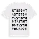 White t-shirt med Stigtomta ordlek t-shirt