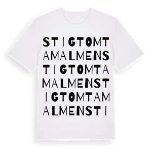 Stigtomtamalmen ordlek t-shirt – ekologisk bomull t-shirt från Pinshirt