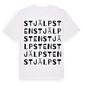 Stjälpsten ordlek t-shirt – ekologisk bomull t-shirt från Pinshirt