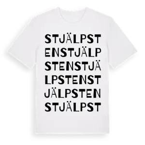 Stjälpsten ordlek t-shirt – ekologisk bomull t-shirt från Pinshirt