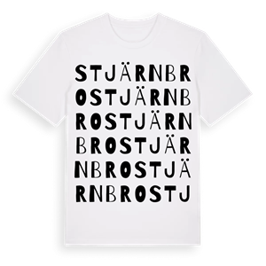 Stjärnbro ordlek t-shirt – ekologisk bomull t-shirt från Pinshirt
