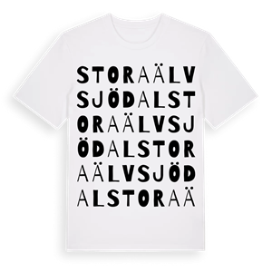 Stora Älvsjödal ordlek t-shirt – ekologisk bomull t-shirt från Pinshirt