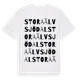 White t-shirt med Stora Älvsjödal ordlek t-shirt