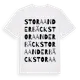 White t-shirt med Stora Anderbäck ordlek t-shirt