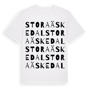 Stora Äskedal ordlek t-shirt – ekologisk bomull t-shirt från Pinshirt