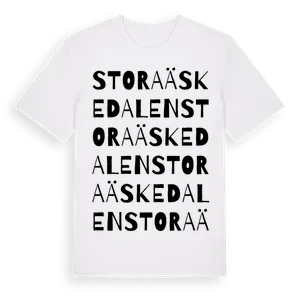 Stora Äskedalen ordlek t-shirt – ekologisk bomull t-shirt från Pinshirt