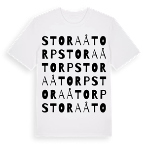 Stora Åtorp ordlek t-shirt – ekologisk bomull t-shirt från Pinshirt