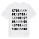 White t-shirt med Stora Axmora ordlek t-shirt