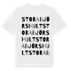 White t-shirt med Stora Björshult ordlek t-shirt