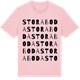 Pink Cotton t-shirt med Stora Boda ordlek t-shirt